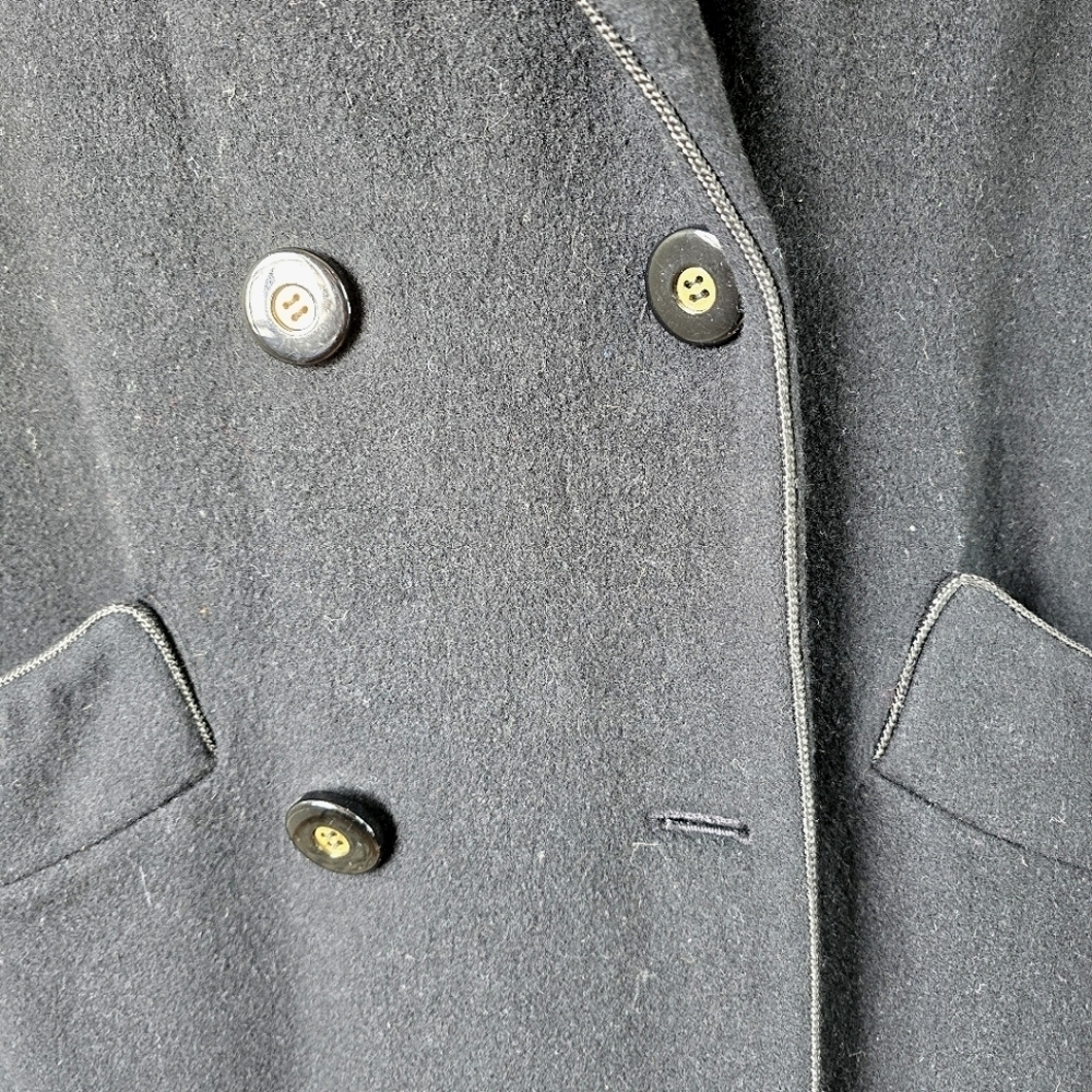 Vintage Neiman Marcus Black 100% Cashmere Long Coat size Medium Large - Picture 14 of 16